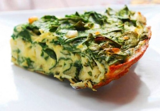 Egg Frittata with Spinach and Onion
