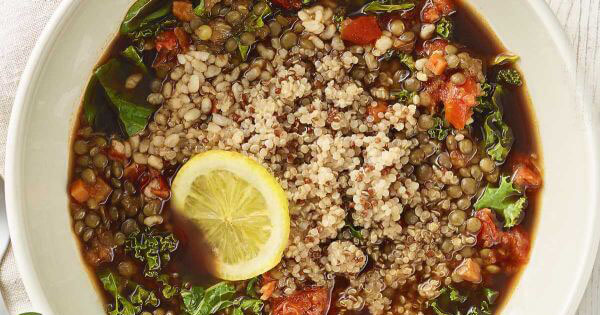 quinoa vegetable broth, plant based vegetable soup, quinoa vegetable soup, vegan vegetable soup, quinoa chickpea soup, quinoa kale