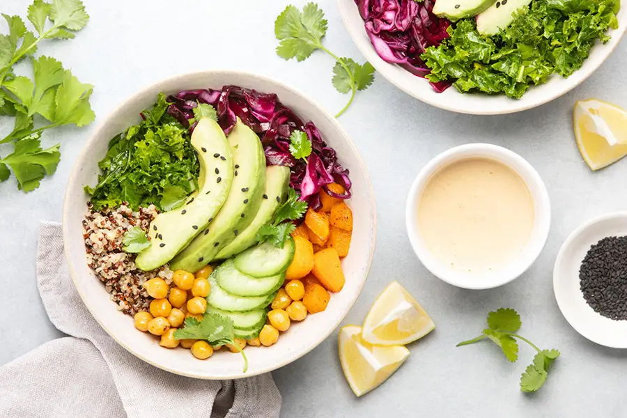 Spring Glow Bowl with Lemon‑Tahini Dressing, spring glow bowl, glow bowl