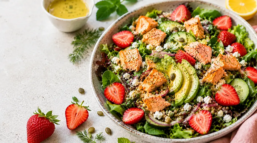 Strawberry & Salmon Salad